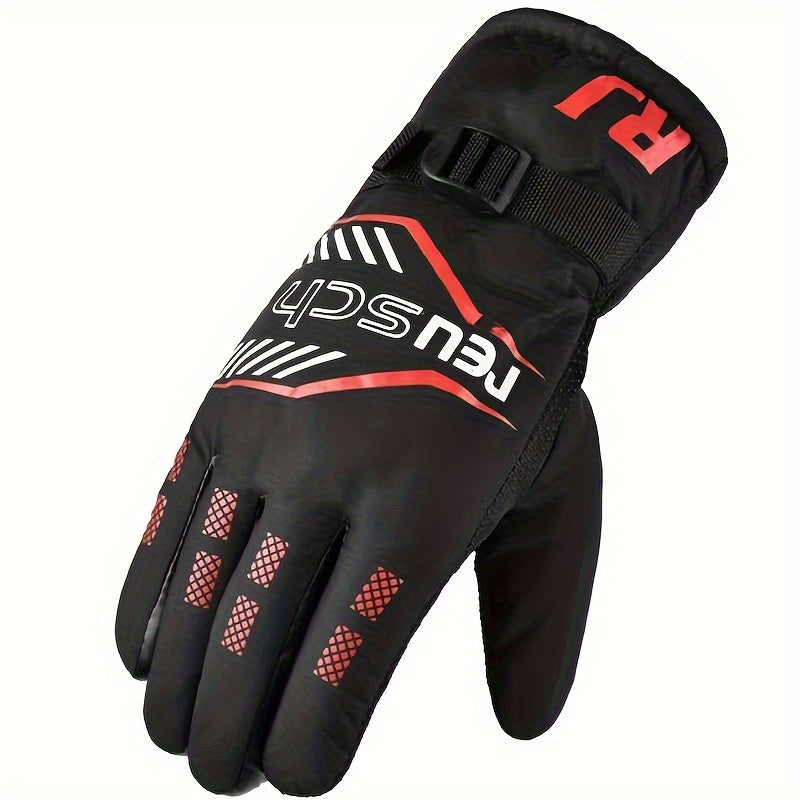 Winter Cycling Gloves Velvet Thickened Non-slip Motorcycle Ski Gloves