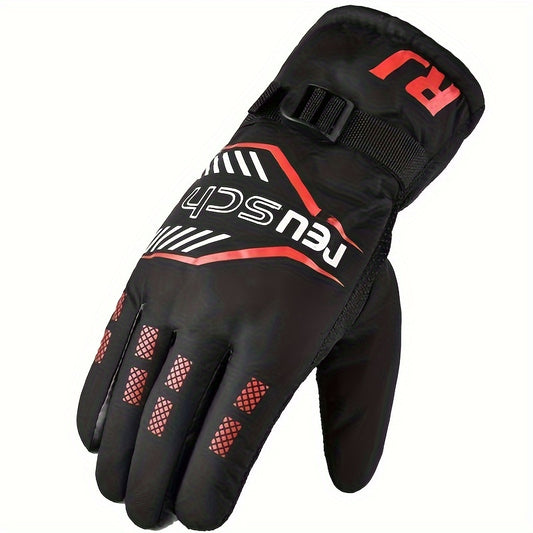 Winter Cycling Gloves Velvet Thickened Non-slip Motorcycle Ski Gloves