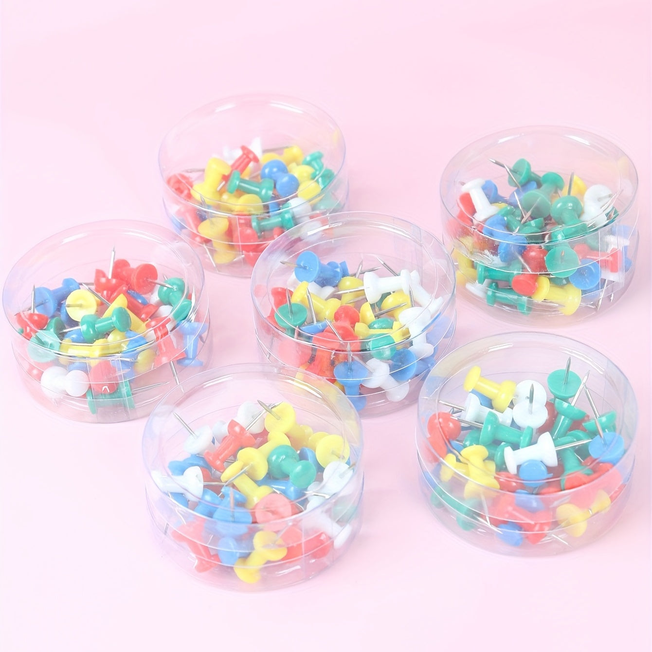 40pcs Mixed Round Push Pins for Students
