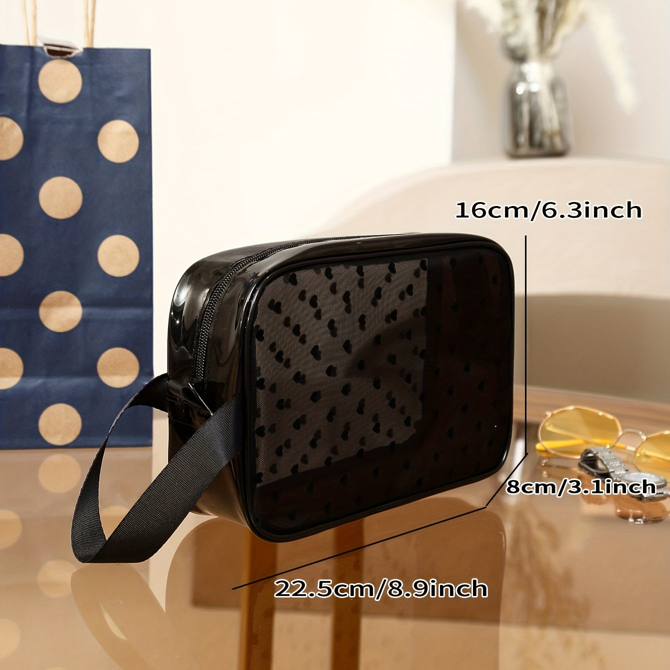 Portable Storage Bag Mesh Large Capacity Plastic Makeup Bag