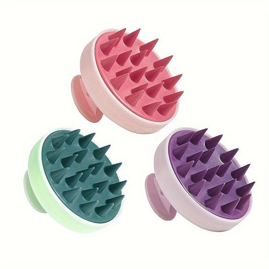 Soft Silicone Hair Massage Brush Exfoliates Scalp Dead Skin