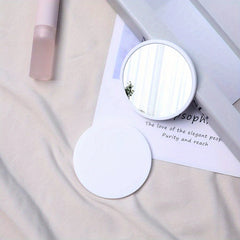 Round Compact Mirror Mini Cosmetic Touch up Mirror For Skincare & Makeup