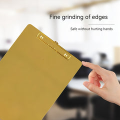 Stainless Steel Clipboard with Strong Metal Clip