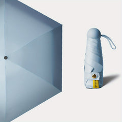6 Bones Waterproof Folding Umbrella Vinyl Sun Protection