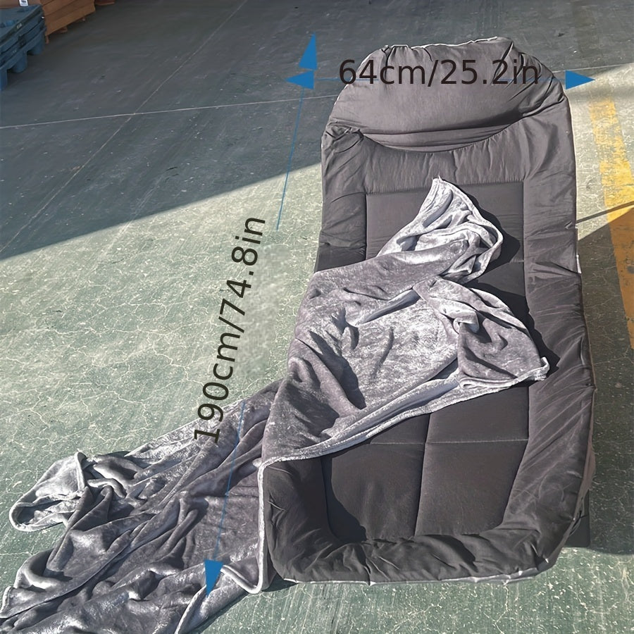 Outdoor Folding Bed with Blanket for Office Nap Beach Picnic Camping