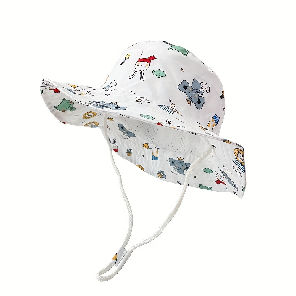 Kids Animal Print Sun Hat Breathable Fisherman Hat 2-5 Years