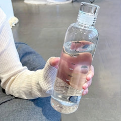 500ml 750ml Clear Plastic Water Cup With Time Scale