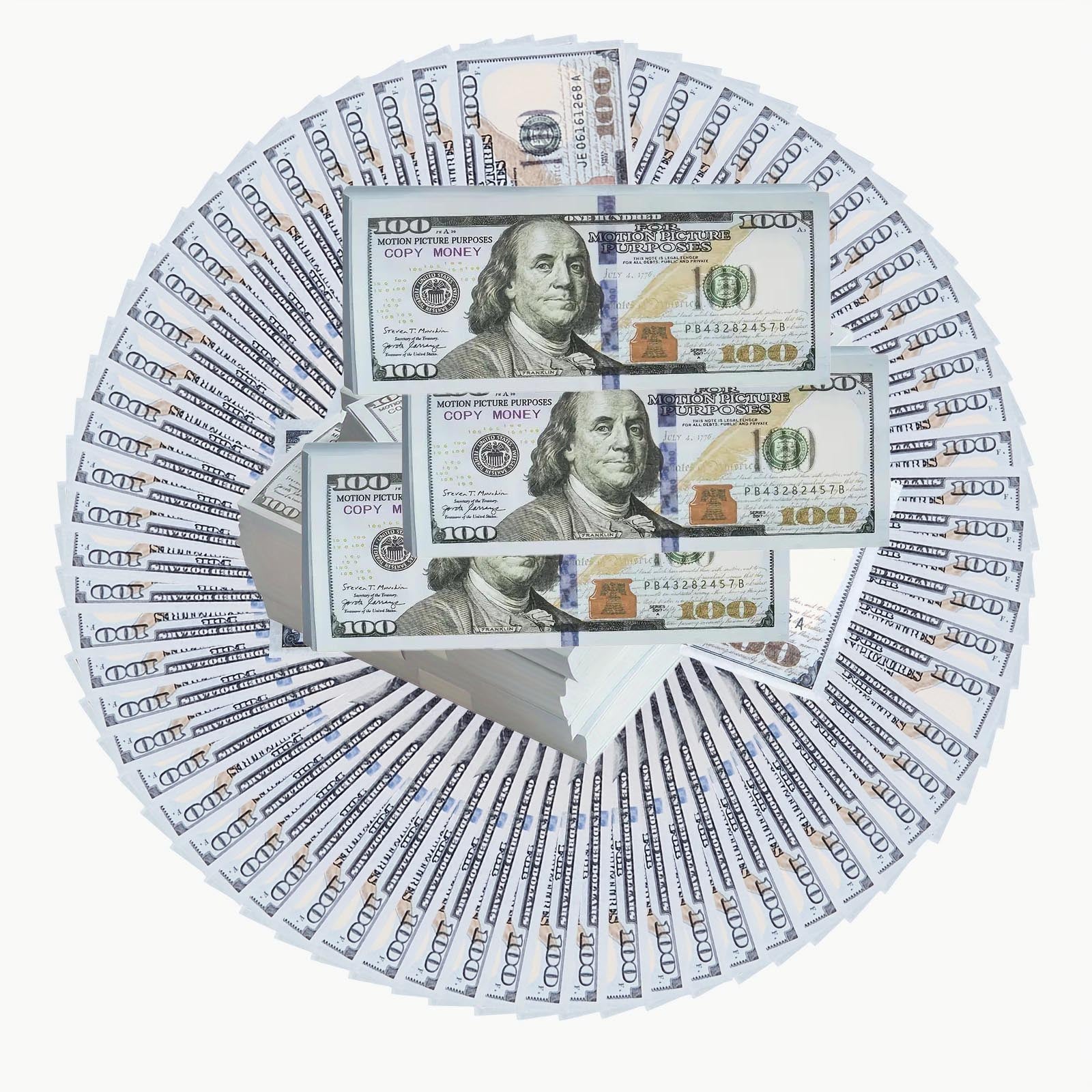 100 300 500 700pcs Movie Props Money Realistic 100 Dollar Bill Bill Props