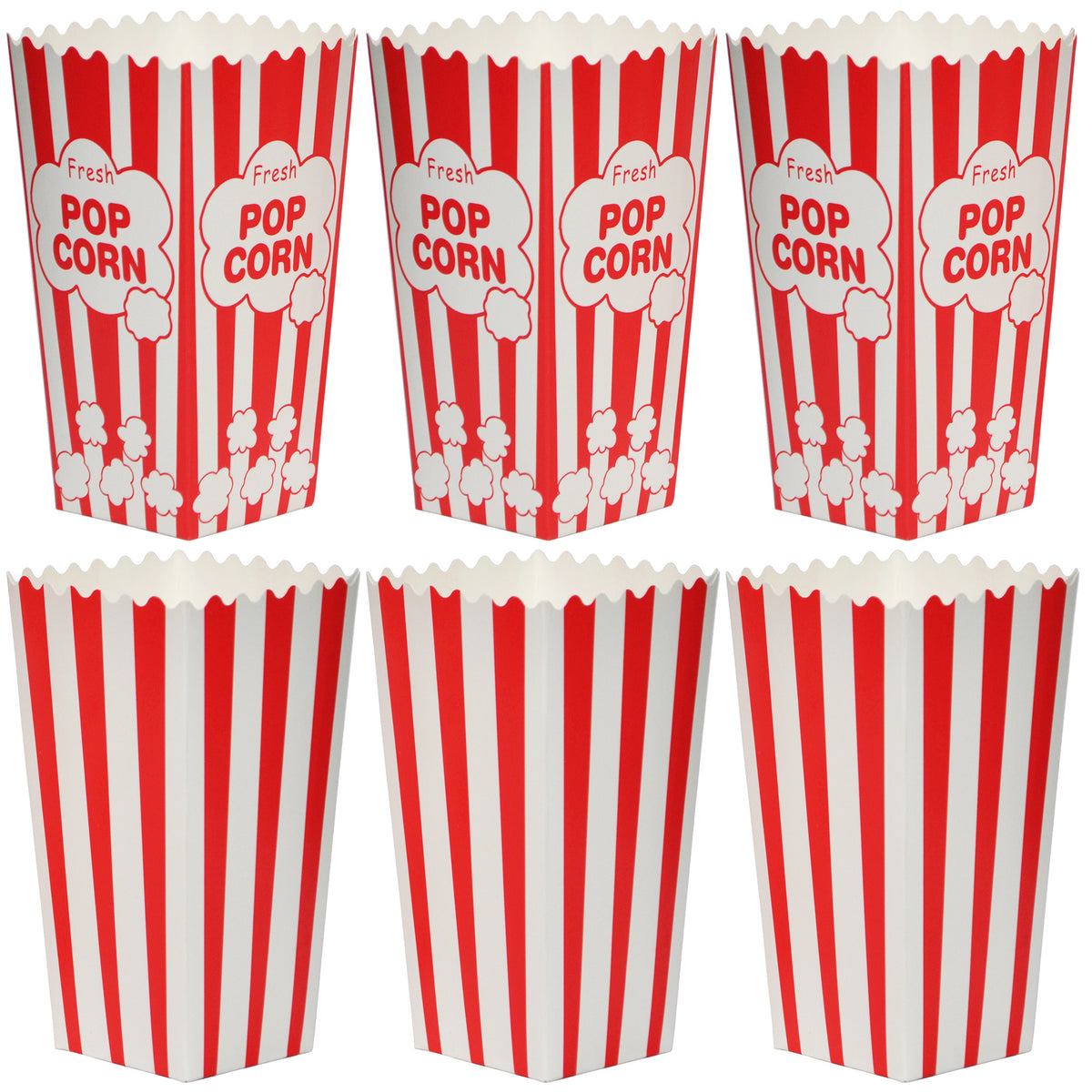 100 Disposable Red Popcorn Boxes 2 27oz Movie Theater Home Carnival Party Decor