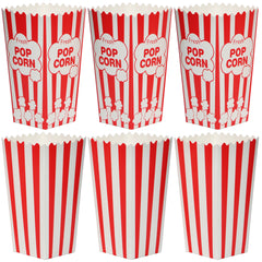 100 Disposable Red Popcorn Boxes 2 27oz Movie Theater Home Carnival Party Decor