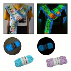 Glow In The Dark Yarn Luminous Cotton Yarn Soft Yarn For DIY Knitting