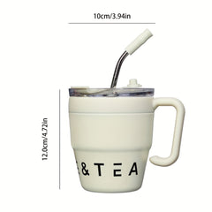 16oz Portable Coffee Cup Stainless Steel Insulated Mug