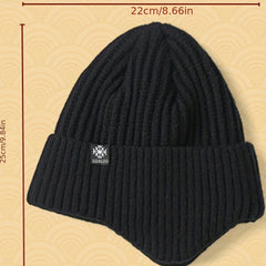 Men's Plush Wool Knitted Hat Winter Thick Warm Cap