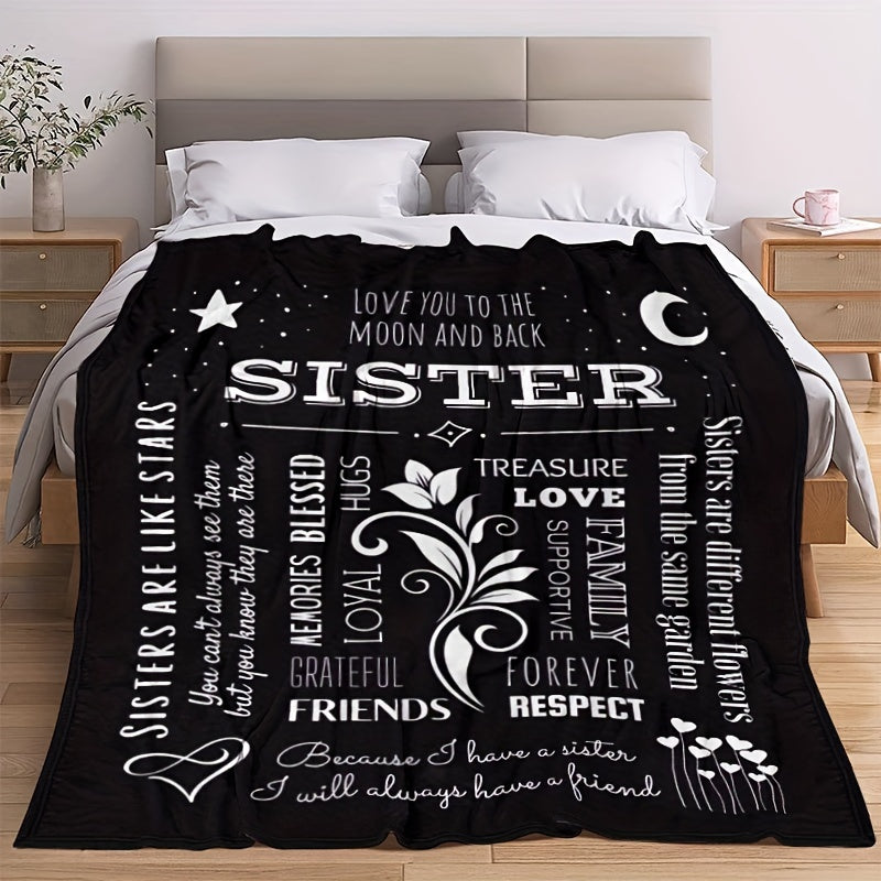 Envelope Printed Flannel Blanket Warm Cozy Soft Throw Blanket