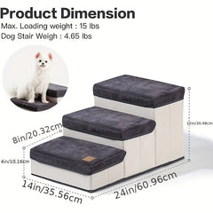 Foldable 3 Layer Dog Stairs For Small Dogs Cats