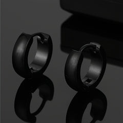 Men's Round Titanium Steel Ear Studs