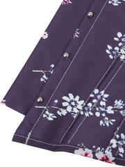 Floral Print Corset Tummy Control Lace Up Body Shaper Women's Lingerie