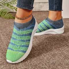 Women's Ombre Slip-On Walking Shoes Breathable Casual Sneakers