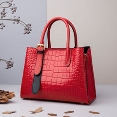 Crocodile Pattern Crossbody Bag Zipper Purse for Work