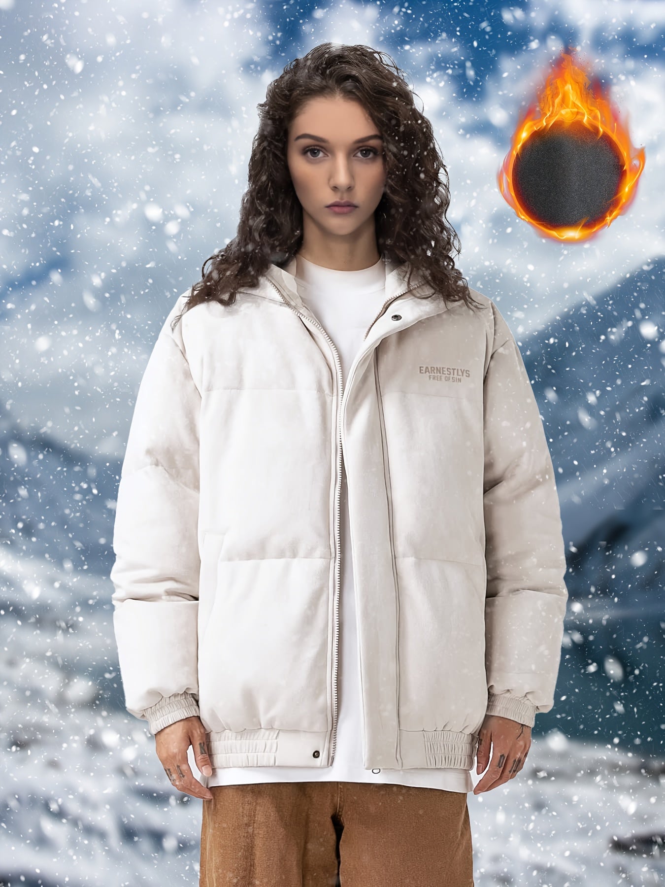 Women's Fleece Quilted Jacket for Winter Sports