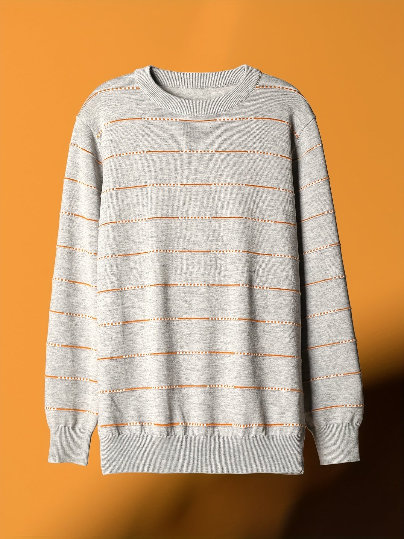 Men's Wool Blend Striped Pullover Sweater