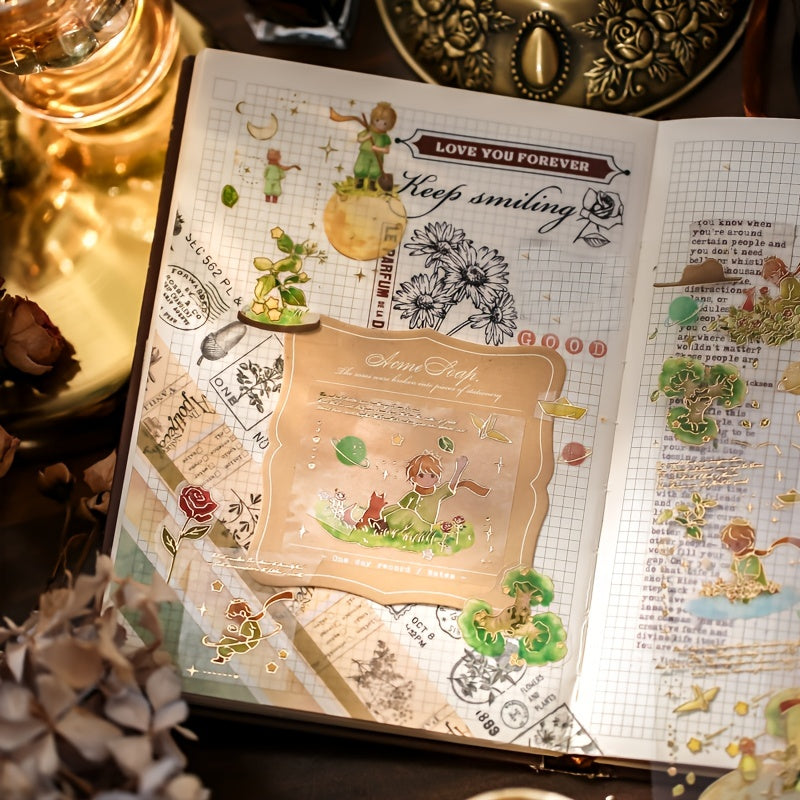'The Little Prince' Fantasy Planet Rose Decoration Stickers