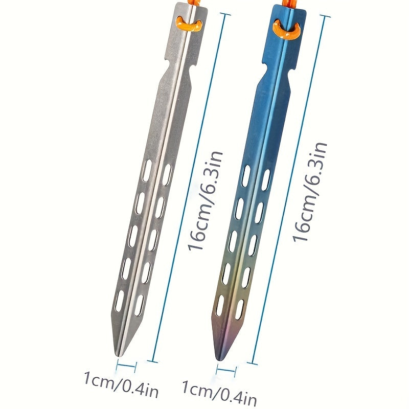 Titanium Alloy V Tent Pegs Windproof Camping Nails