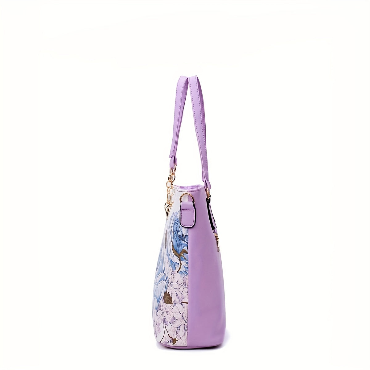 6pcs Floral Print Tote Bag Women Shoulder Handbag Crossbody Wallet Purse