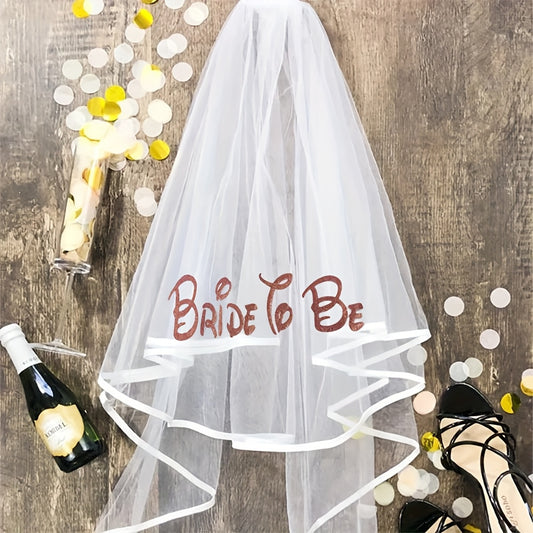 Bride to Be Short Veil with Comb Princess Queen Theme Bachelorette Party Wedding