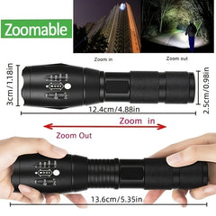 Retractable Outdoor Strong Light Flashlight Long Shot Flashlight