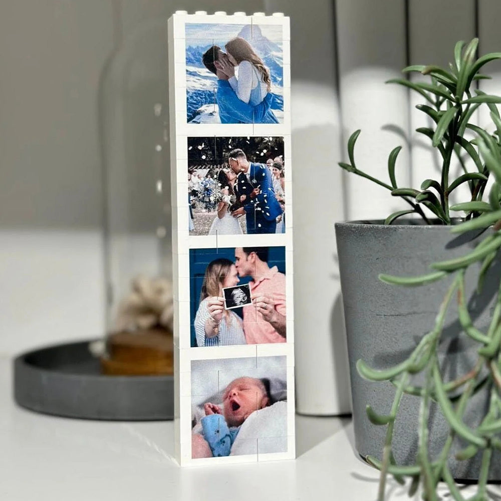 Personalized Building Blocks Puzzle - Custom Gift for Him
