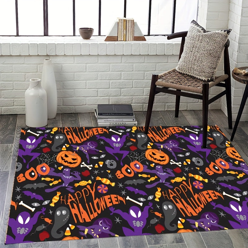 Halloween Pumpkin Print Rug for Living Room Floor