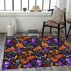 Halloween Pumpkin Print Rug for Living Room Floor