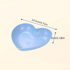 5pcs Heart Shaped Serving Tray Fruit Plate Snack Plate Kitchen Supplies