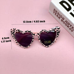 Leopard Heart Shaped Sunglasses for Girls