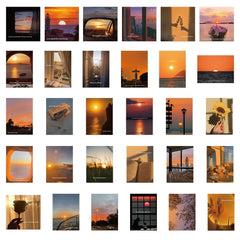 60pcs Sunset After Sunset High value Landscape Stickers DIY Waterproof Stickers