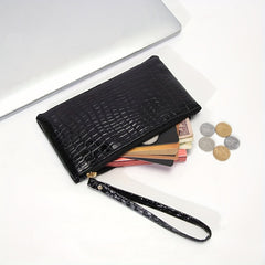 Crocodile Clutch Handbag Wristlet Coin Purse Phone Bag