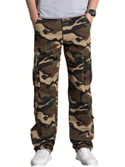 Camouflage Cotton Cargo Pants Men's Casual Pocket Pants
