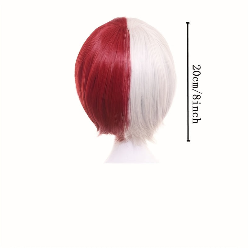 Red Short Wig Cosplay Costume with Wig Cap