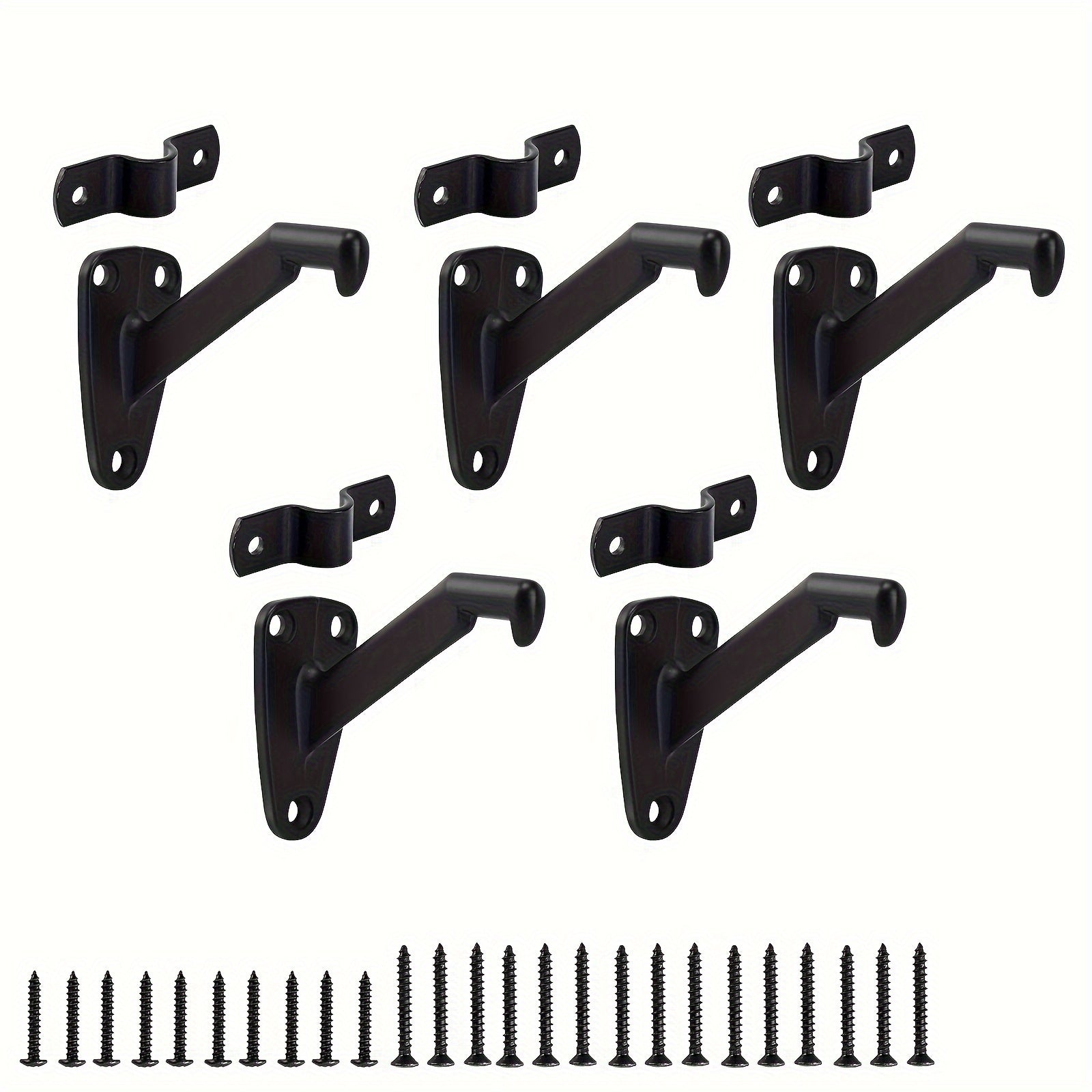 5pcs Stair Handrail Brackets with Mounting Screws