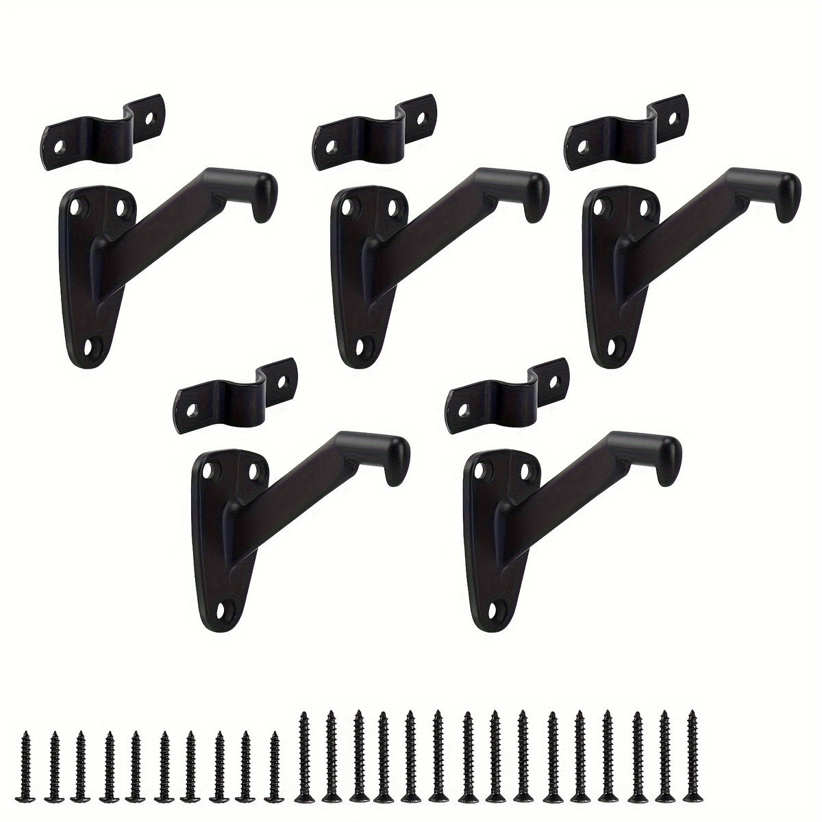 5pcs Stair Handrail Brackets with Mounting Screws