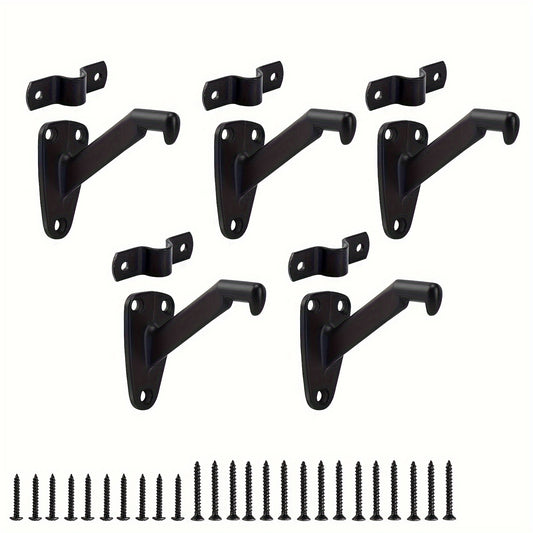5pcs Stair Handrail Brackets with Mounting Screws