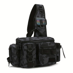 Fishing Backpack Tackle Sling Bag with Rod Holder