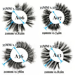 7 Pairs Fluffy 6D Faux Mink Wispy Eyelashes Natural Look False Lashes
