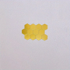 12pcs Hexagon Mirror Wall Stickers DIY Apartment Decor Easy Apply