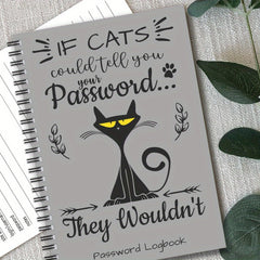 Cat Spiral Password Notebook: Login Recording