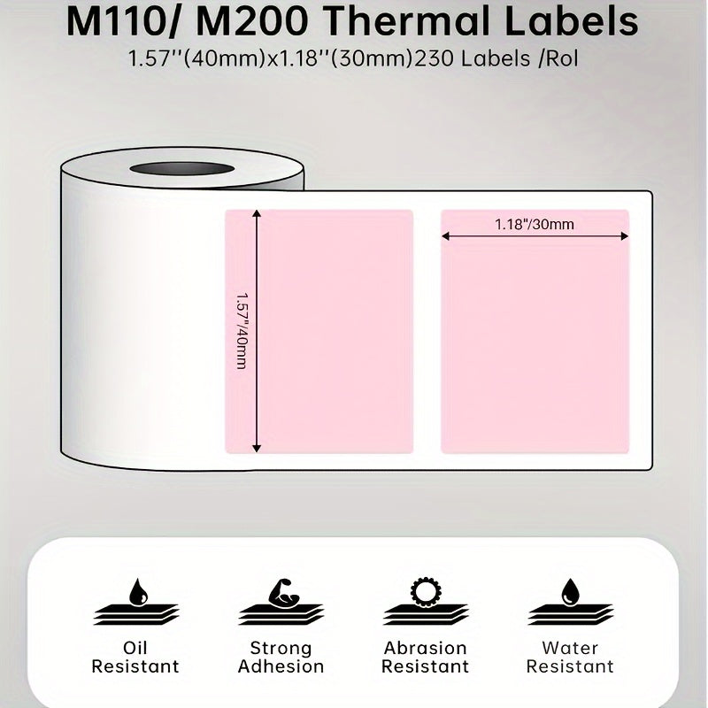 M110 Mixed Colored Label Sticker Paper 40 X 30mm Square