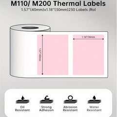 M110 Mixed Colored Label Sticker Paper 40 X 30mm Square
