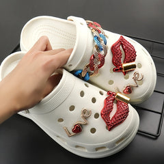 Red Bling Shoe Decorations Shoe Accessories