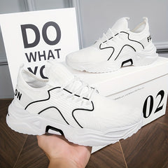 Women's Letter Graphic Mesh Running Shoes Anti Slip Athletic Sneakers